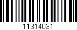 Código de barras (EAN, GTIN, SKU, ISBN): '11314031'