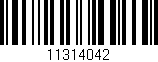 Código de barras (EAN, GTIN, SKU, ISBN): '11314042'