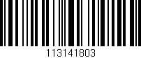 Código de barras (EAN, GTIN, SKU, ISBN): '113141803'