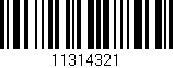 Código de barras (EAN, GTIN, SKU, ISBN): '11314321'