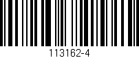 Código de barras (EAN, GTIN, SKU, ISBN): '113162-4'