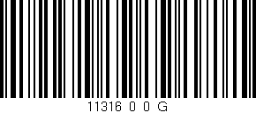 Código de barras (EAN, GTIN, SKU, ISBN): '11316_0_0_G'