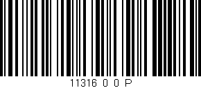 Código de barras (EAN, GTIN, SKU, ISBN): '11316_0_0_P'