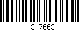 Código de barras (EAN, GTIN, SKU, ISBN): '11317663'