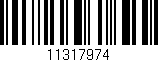 Código de barras (EAN, GTIN, SKU, ISBN): '11317974'