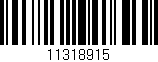 Código de barras (EAN, GTIN, SKU, ISBN): '11318915'