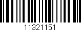 Código de barras (EAN, GTIN, SKU, ISBN): '11321151'