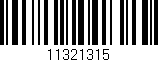Código de barras (EAN, GTIN, SKU, ISBN): '11321315'