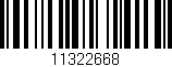 Código de barras (EAN, GTIN, SKU, ISBN): '11322668'