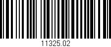 Código de barras (EAN, GTIN, SKU, ISBN): '11325.02'