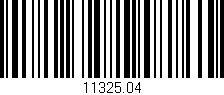 Código de barras (EAN, GTIN, SKU, ISBN): '11325.04'
