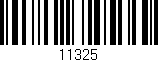 Código de barras (EAN, GTIN, SKU, ISBN): '11325'