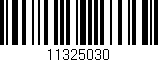 Código de barras (EAN, GTIN, SKU, ISBN): '11325030'