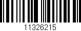 Código de barras (EAN, GTIN, SKU, ISBN): '11326215'