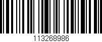 Código de barras (EAN, GTIN, SKU, ISBN): '113268986'