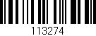 Código de barras (EAN, GTIN, SKU, ISBN): '113274'