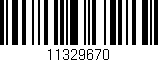 Código de barras (EAN, GTIN, SKU, ISBN): '11329670'