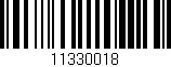 Código de barras (EAN, GTIN, SKU, ISBN): '11330018'