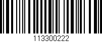Código de barras (EAN, GTIN, SKU, ISBN): '113300222'