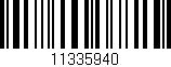 Código de barras (EAN, GTIN, SKU, ISBN): '11335940'