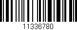 Código de barras (EAN, GTIN, SKU, ISBN): '11336780'
