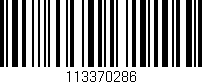 Código de barras (EAN, GTIN, SKU, ISBN): '113370286'