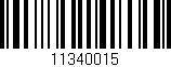 Código de barras (EAN, GTIN, SKU, ISBN): '11340015'