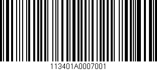 Código de barras (EAN, GTIN, SKU, ISBN): '113401A0007001'