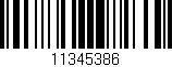 Código de barras (EAN, GTIN, SKU, ISBN): '11345386'