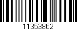 Código de barras (EAN, GTIN, SKU, ISBN): '11353862'