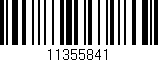 Código de barras (EAN, GTIN, SKU, ISBN): '11355841'
