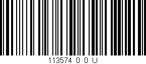 Código de barras (EAN, GTIN, SKU, ISBN): '113574_0_0_U'