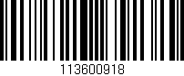 Código de barras (EAN, GTIN, SKU, ISBN): '113600918'