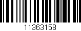Código de barras (EAN, GTIN, SKU, ISBN): '11363158'
