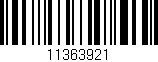 Código de barras (EAN, GTIN, SKU, ISBN): '11363921'
