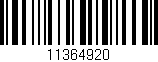 Código de barras (EAN, GTIN, SKU, ISBN): '11364920'