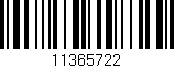 Código de barras (EAN, GTIN, SKU, ISBN): '11365722'