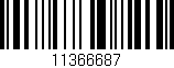 Código de barras (EAN, GTIN, SKU, ISBN): '11366687'