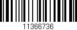 Código de barras (EAN, GTIN, SKU, ISBN): '11366736'