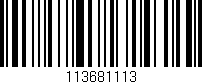 Código de barras (EAN, GTIN, SKU, ISBN): '113681113'