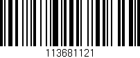 Código de barras (EAN, GTIN, SKU, ISBN): '113681121'