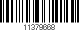 Código de barras (EAN, GTIN, SKU, ISBN): '11379668'