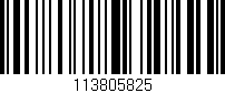 Código de barras (EAN, GTIN, SKU, ISBN): '113805825'