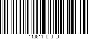 Código de barras (EAN, GTIN, SKU, ISBN): '113811_0_0_U'