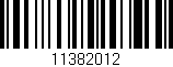 Código de barras (EAN, GTIN, SKU, ISBN): '11382012'