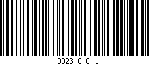 Código de barras (EAN, GTIN, SKU, ISBN): '113826_0_0_U'