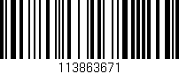 Código de barras (EAN, GTIN, SKU, ISBN): '113863671'