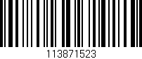 Código de barras (EAN, GTIN, SKU, ISBN): '113871523'