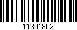 Código de barras (EAN, GTIN, SKU, ISBN): '11391802'