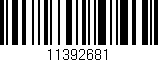 Código de barras (EAN, GTIN, SKU, ISBN): '11392681'